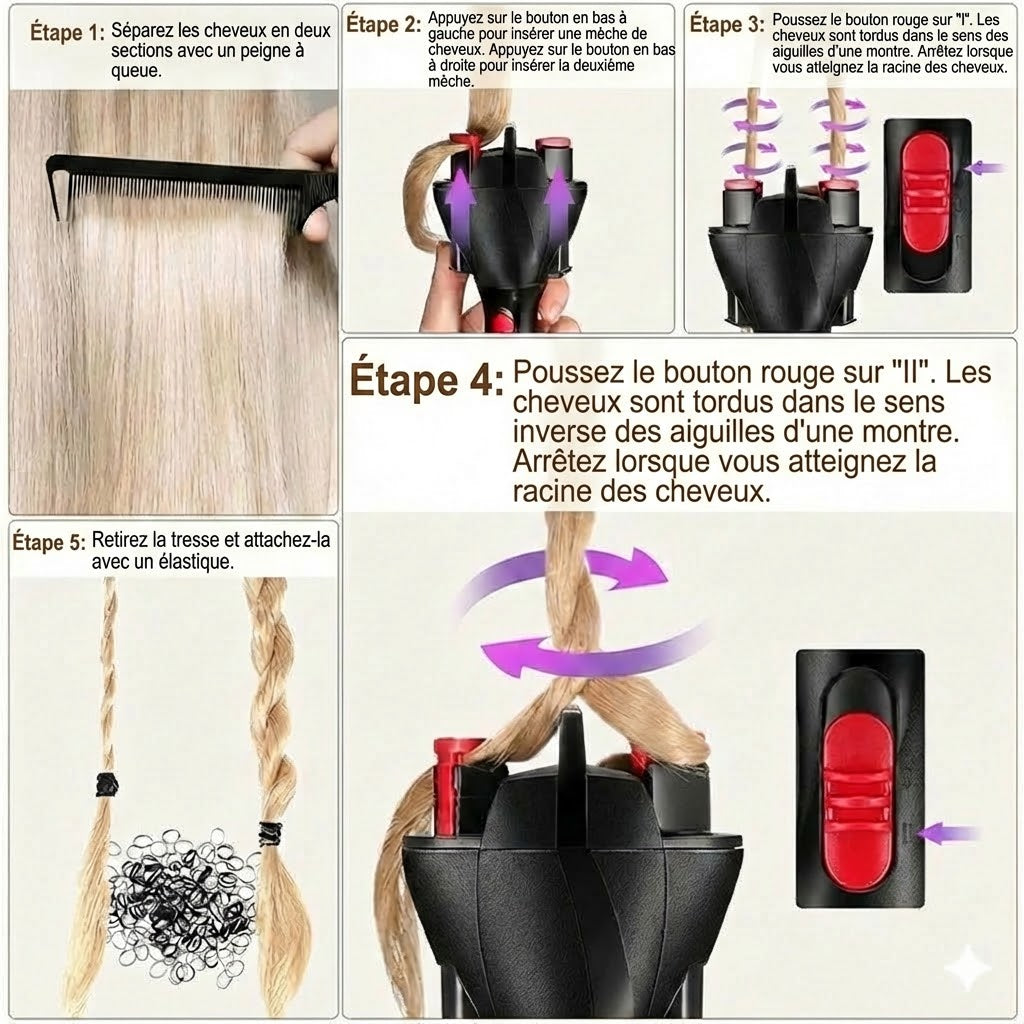 360° Machine à tresser automatique