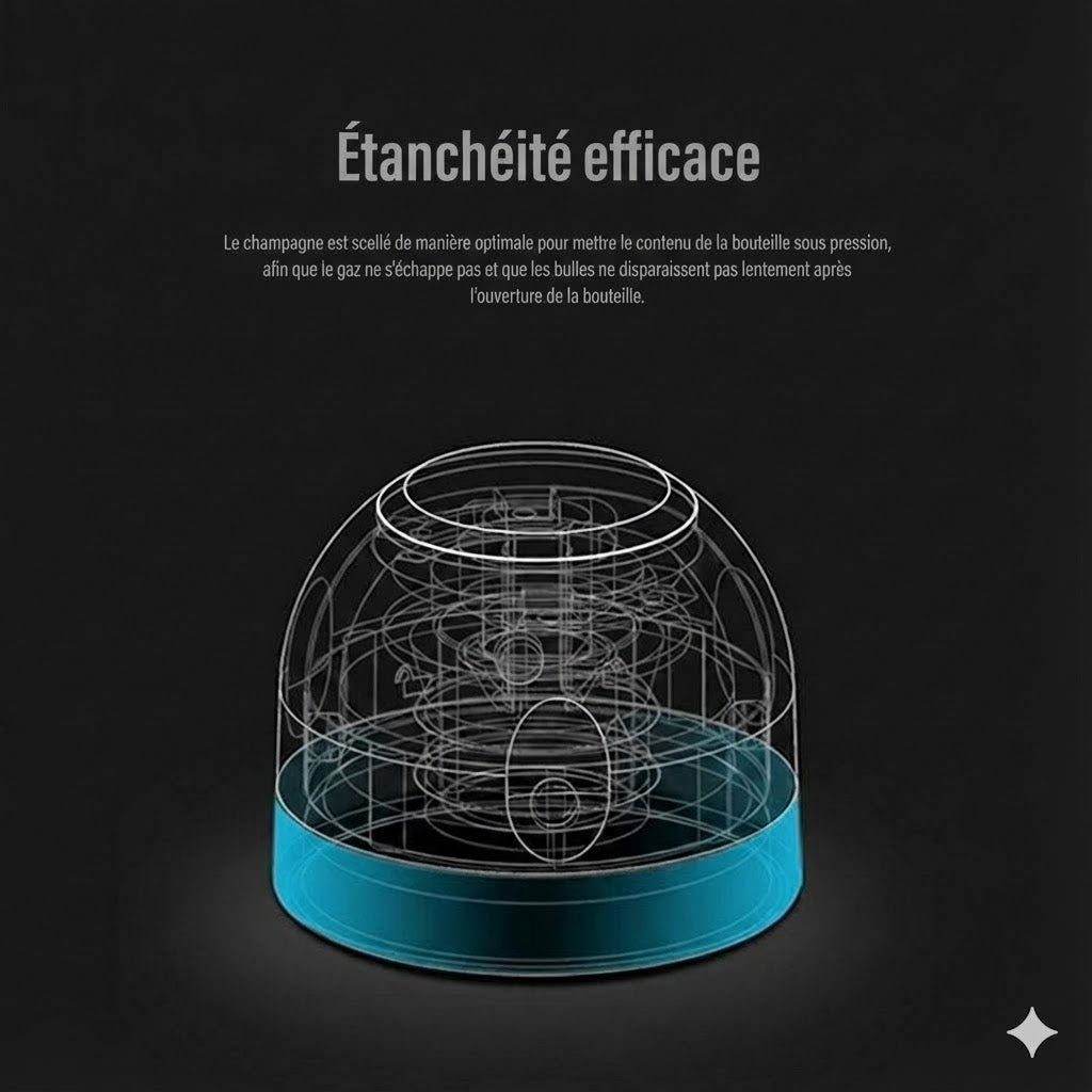 Joint en silicone pour bouteilles de vin/champagne