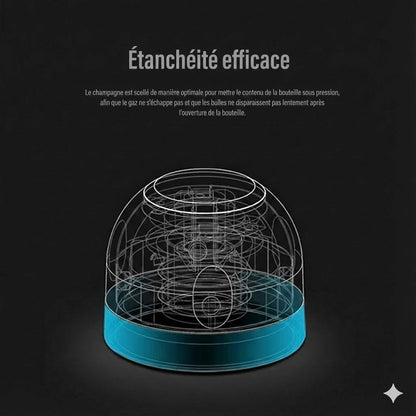 Joint en silicone pour bouteilles de vin/champagne