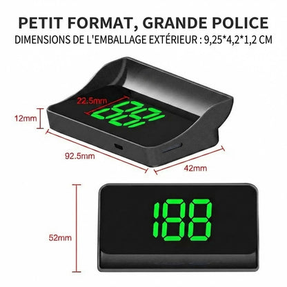 Compteur de vitesse avec affichage tête haute
