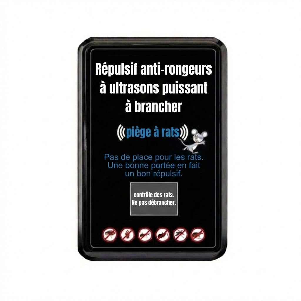 Répulsif antiparasitaire à ultrasons puissant à brancher