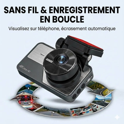 Caméra embarquée 4K Ultra HD avec Wi-Fi et vision nocturne