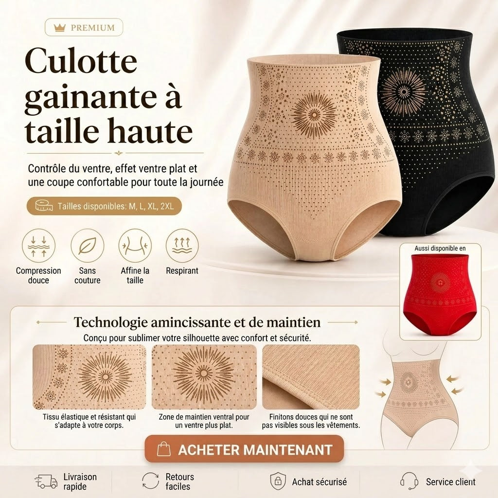 Short sculptant à taille haute
