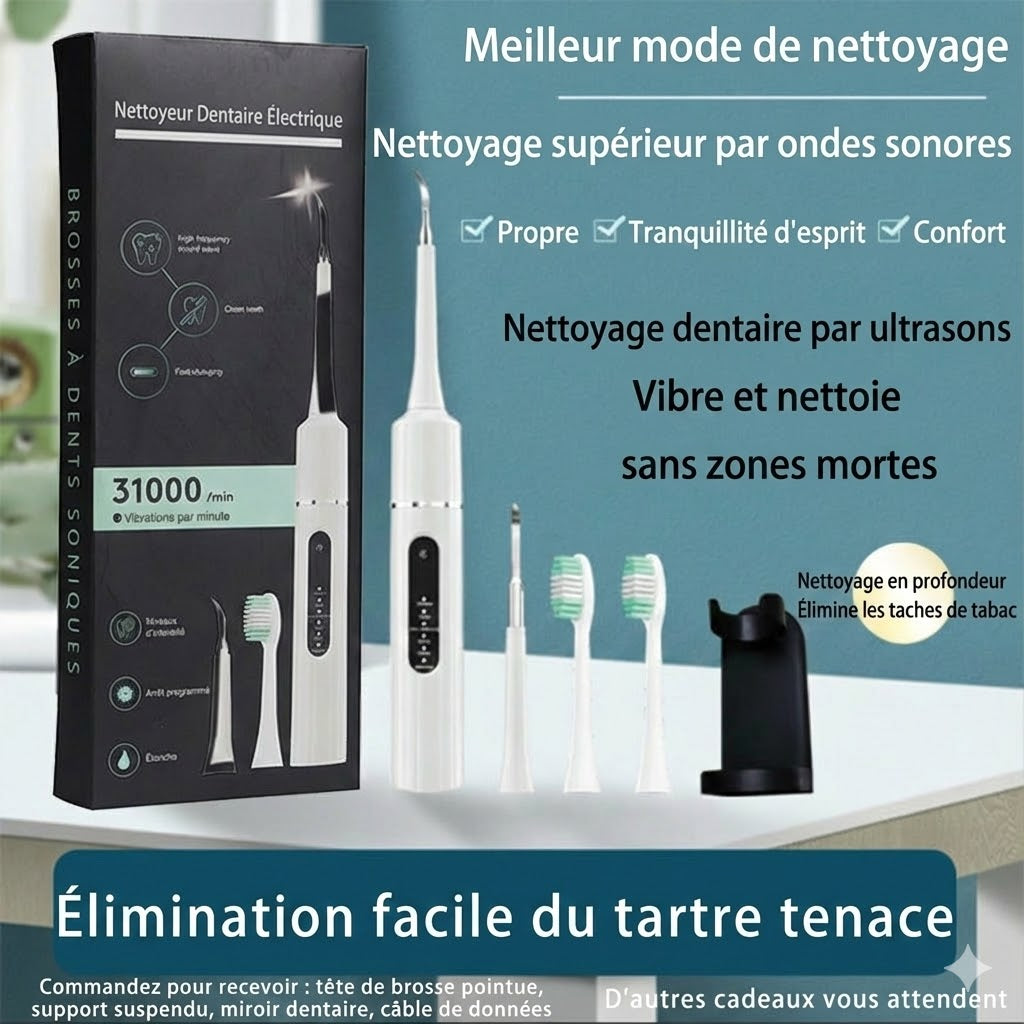 Nettoyeur de dents ultrasonique professionnel multifonctionnel et multi-vitesses