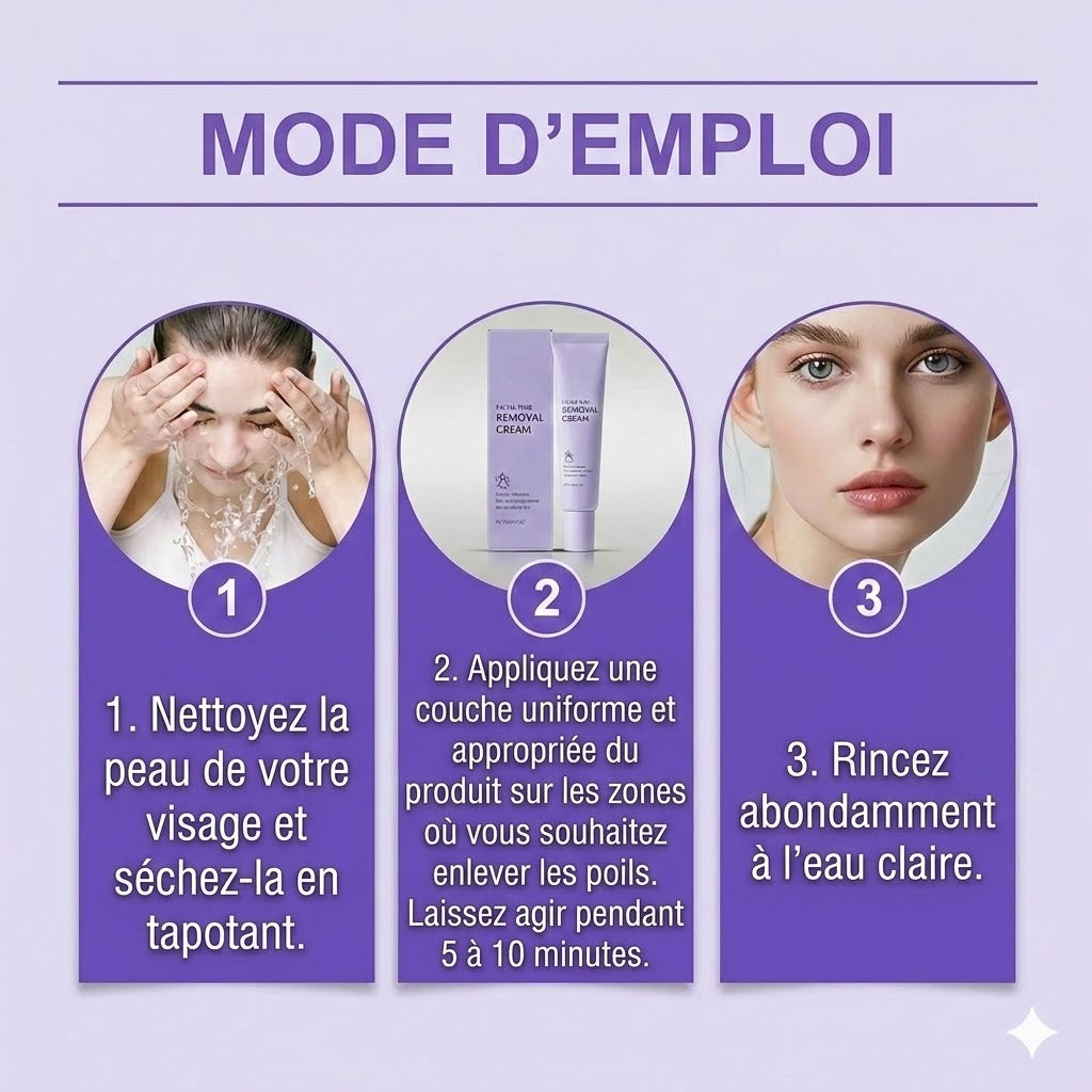 Crème Douce Et Indolore Pour L’élimination Des Poils Du Visage