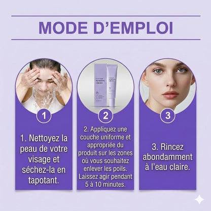 Crème Douce Et Indolore Pour L’élimination Des Poils Du Visage