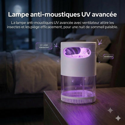 Lampe anti-moustiques UV – sur secteur USB, sans produits chimiques, ultra-silencieuse