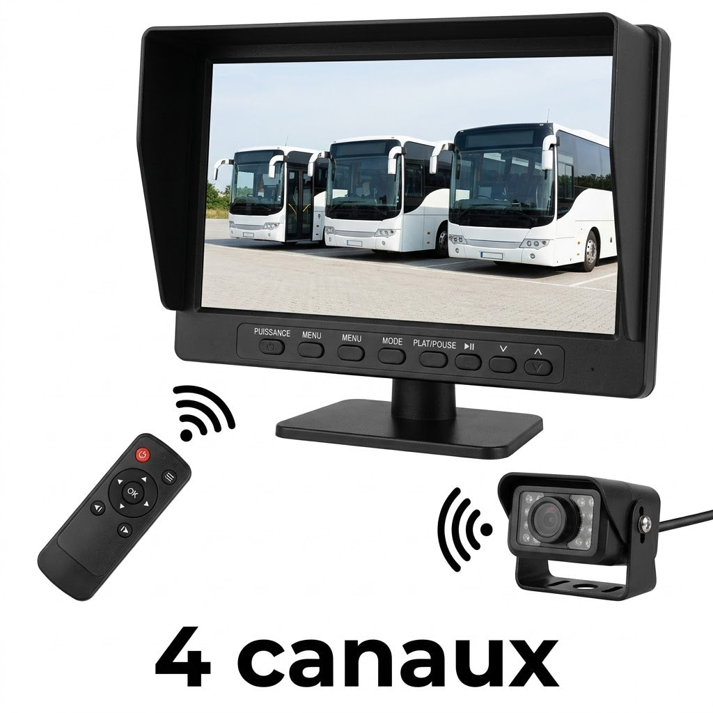 Système de caméra de recul sans fil de haute qualité avec écran large 7 pouces