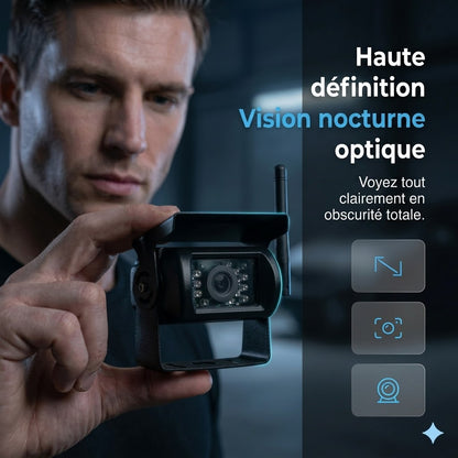 Système de caméra de recul sans fil de haute qualité avec écran large 7 pouces