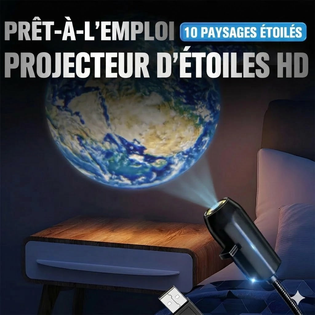 Projecteur d'étoiles HD Plug & Play