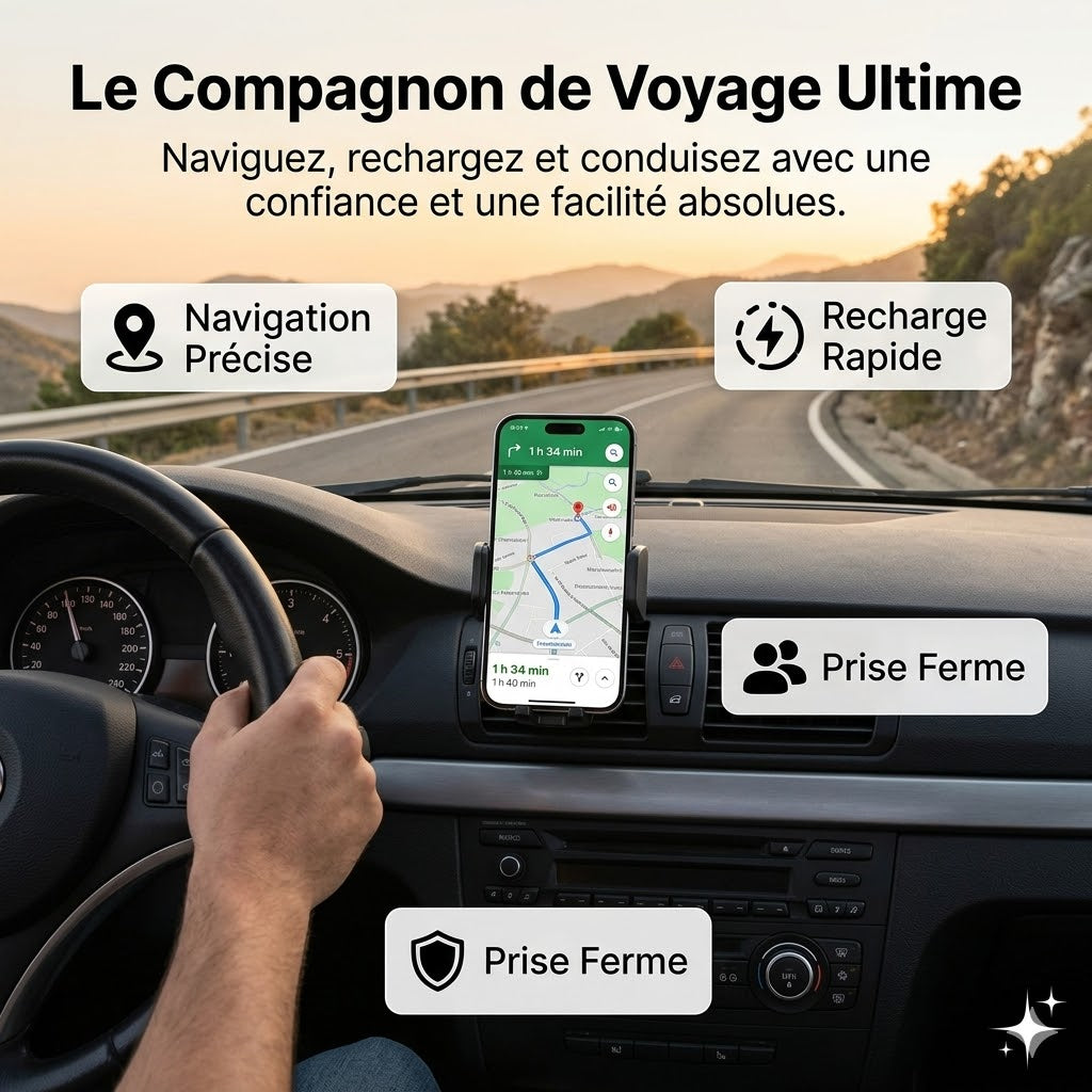 Support de téléphone rotatif à 360° pour tableau de bord