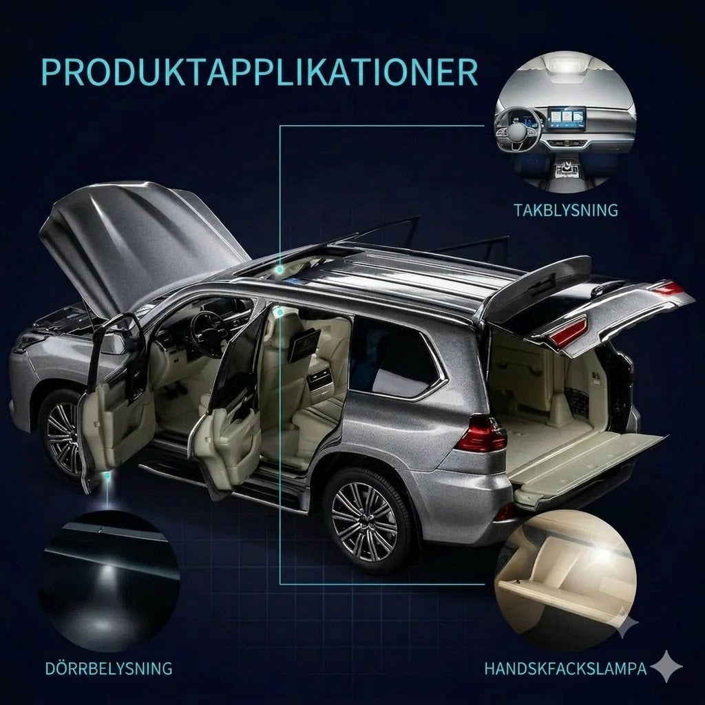 Kit d'Éclairage Intérieur LED pour Voiture 42 Pièces