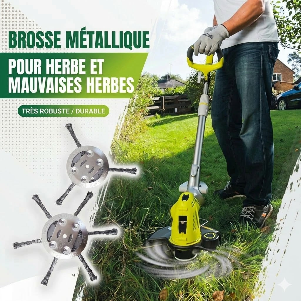 Tête de coupe de rechange pour débroussailleuse - Tête de tondeuse en fil d'acier
