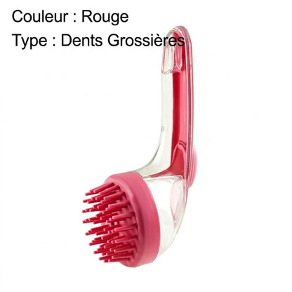Brosse de bain pour animaux avec long manche et distributeur de shampoing