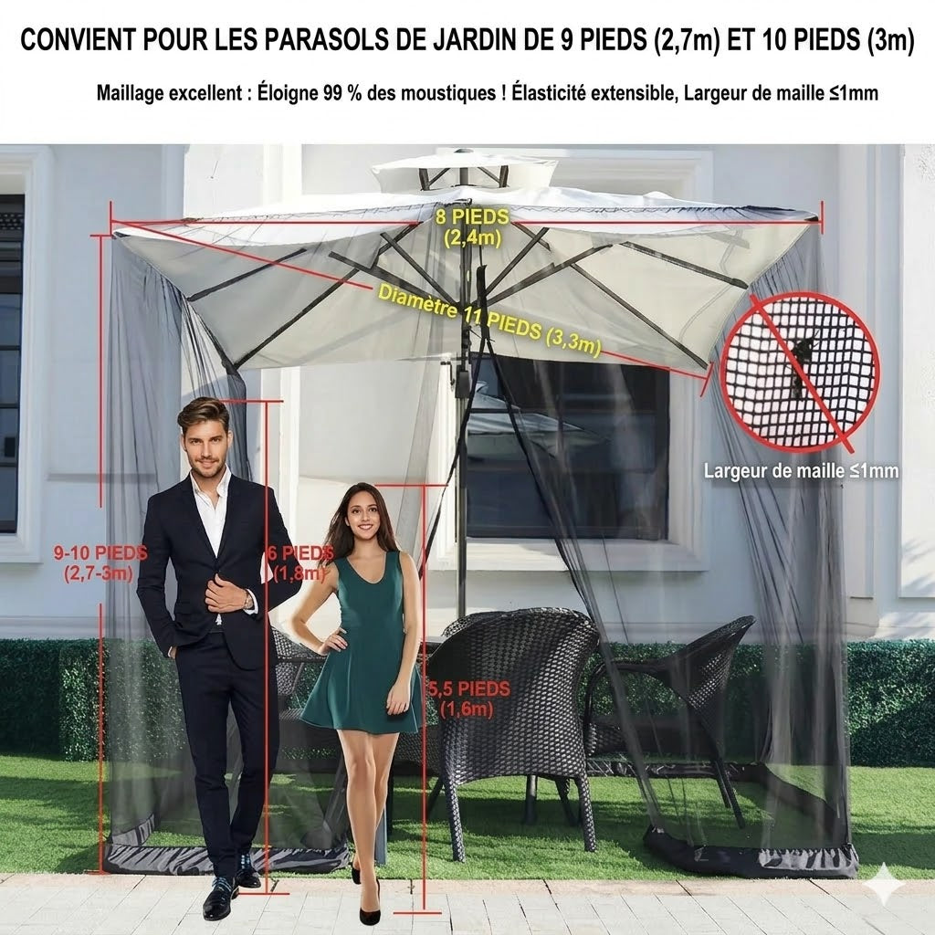 Écran de table pour parasol
