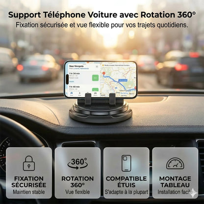 Support de téléphone rotatif à 360° pour tableau de bord