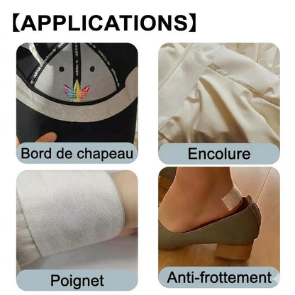 Protège-col et poignets anti-transpiration jetables et invisibles
