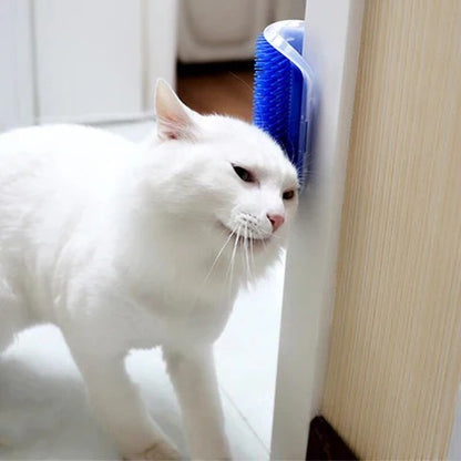 Brosse de massage auto-nettoyante pour coin de mur pour chat