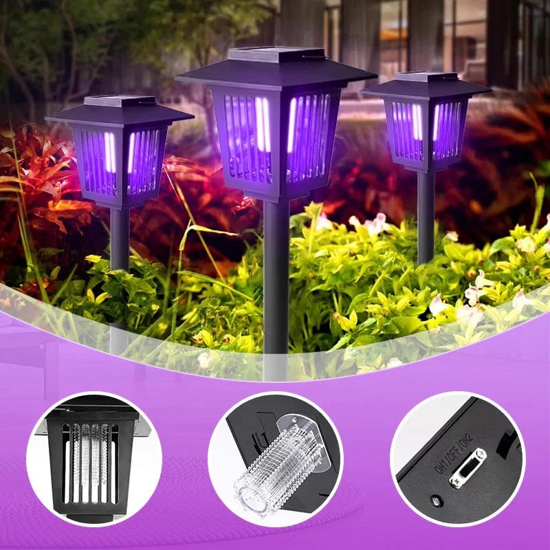 Destructeur d'insectes solaire pour extérieur
