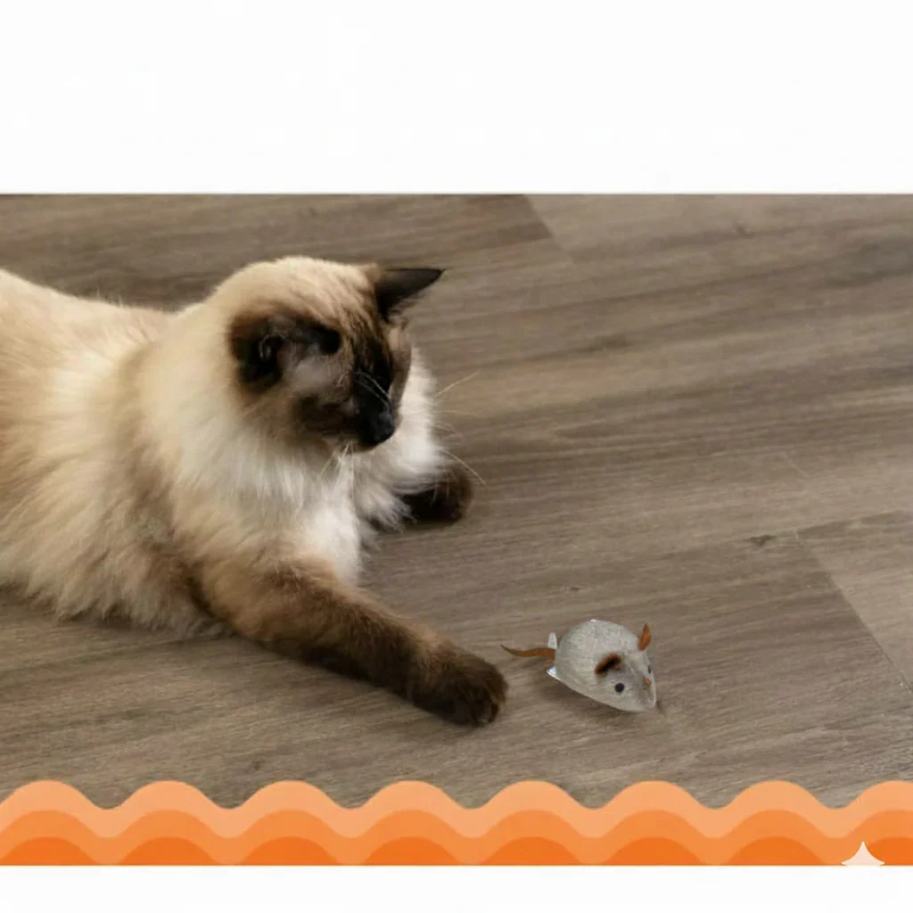 Jouet interactif en peluche réaliste pour chat