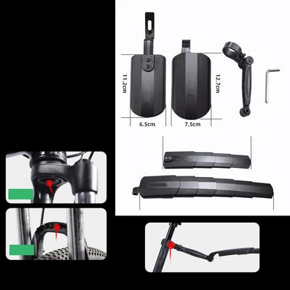Garde-boue rétractable et réglable pour vélo