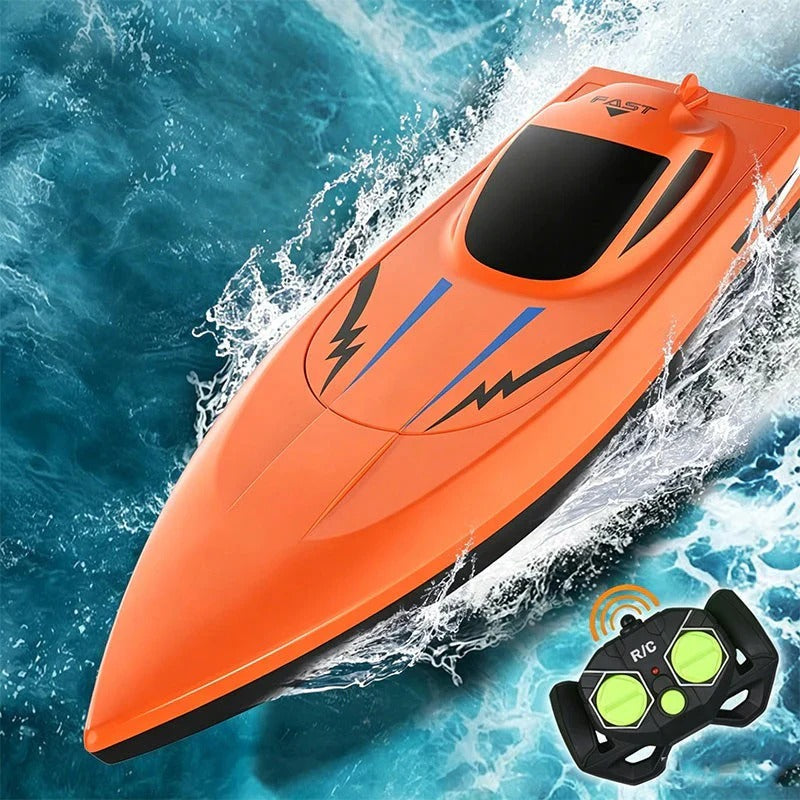 Bateau de course radiocommandé ultra-rapide 2,4 GHz avec doubles moteurs