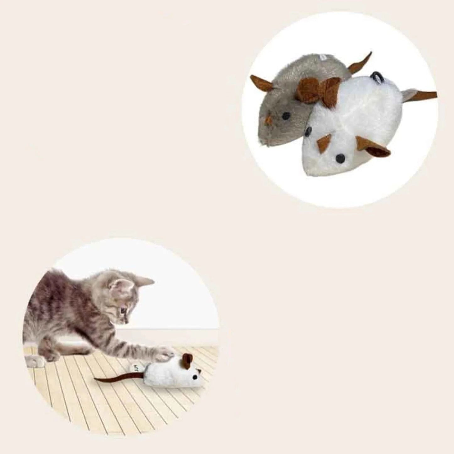 Jouet interactif en peluche réaliste pour chat
