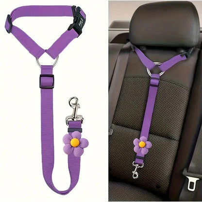Ceinture de sécurité et laisse pour chien 2-en-1