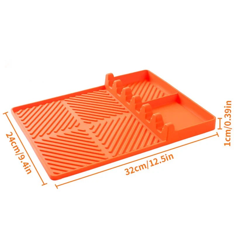 Tapis de cuisson en silicone de haute qualité pour tablette latérale – protège contre la graisse et les éclaboussures