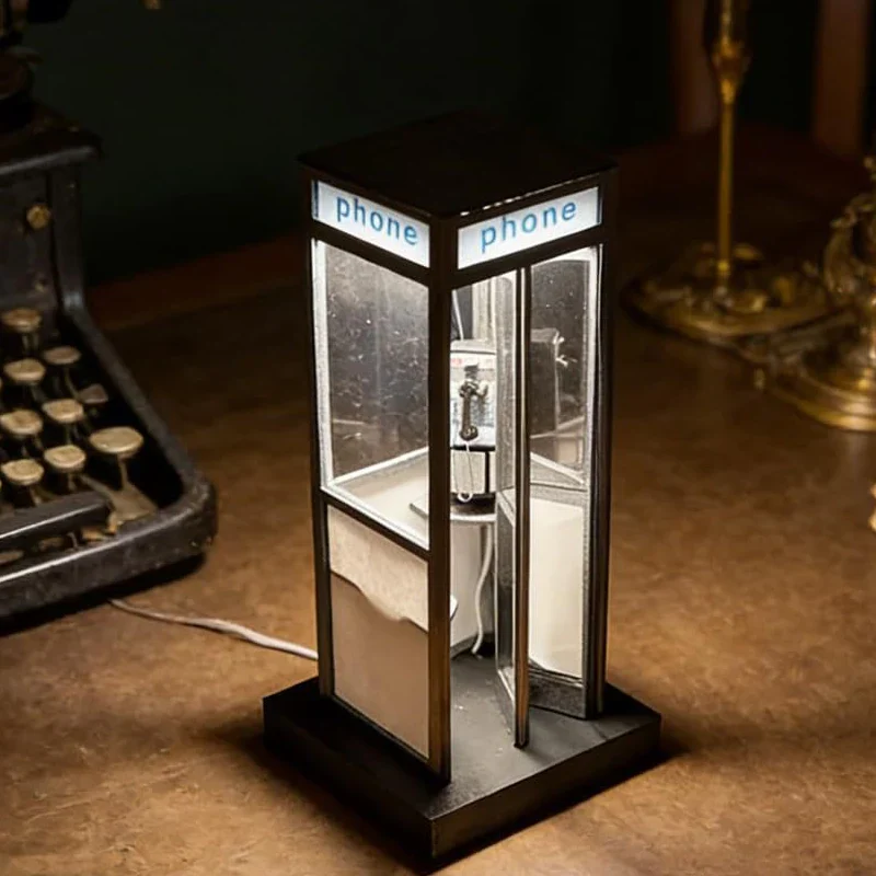 Lampe cabine téléphonique rétro