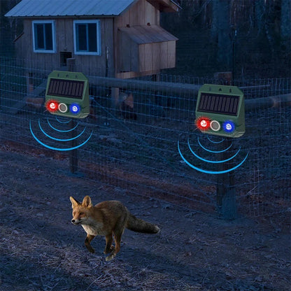 Répulsif animaux solaire – Ultrasons + flash lumineux