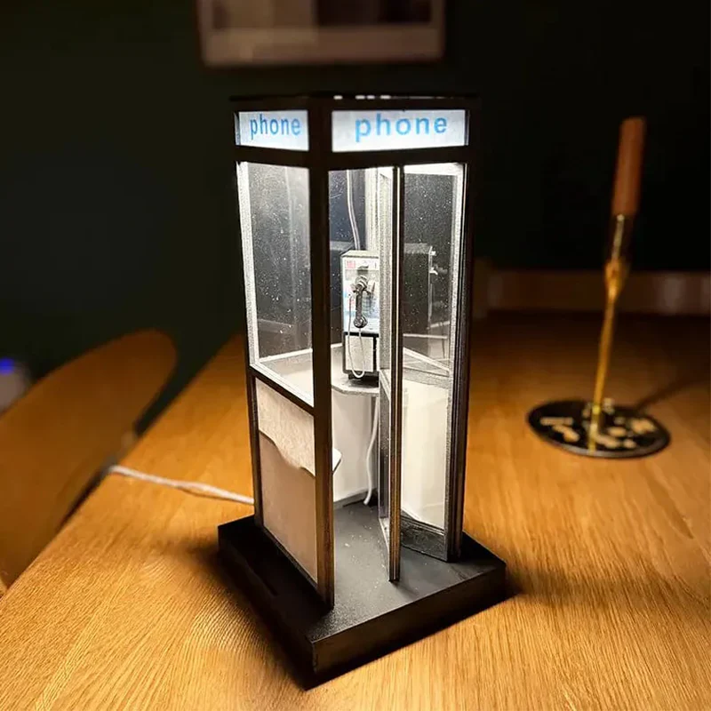 Lampe cabine téléphonique rétro