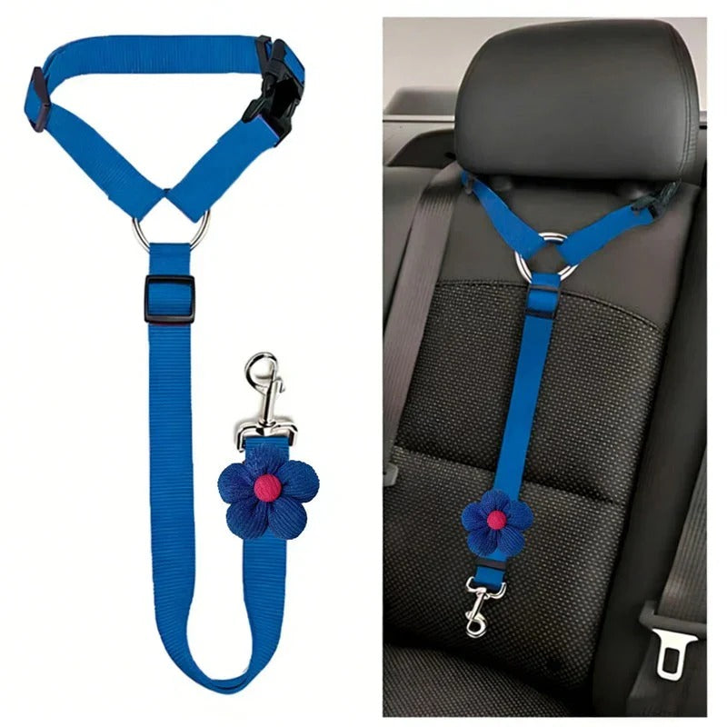 Ceinture de sécurité et laisse pour chien 2-en-1