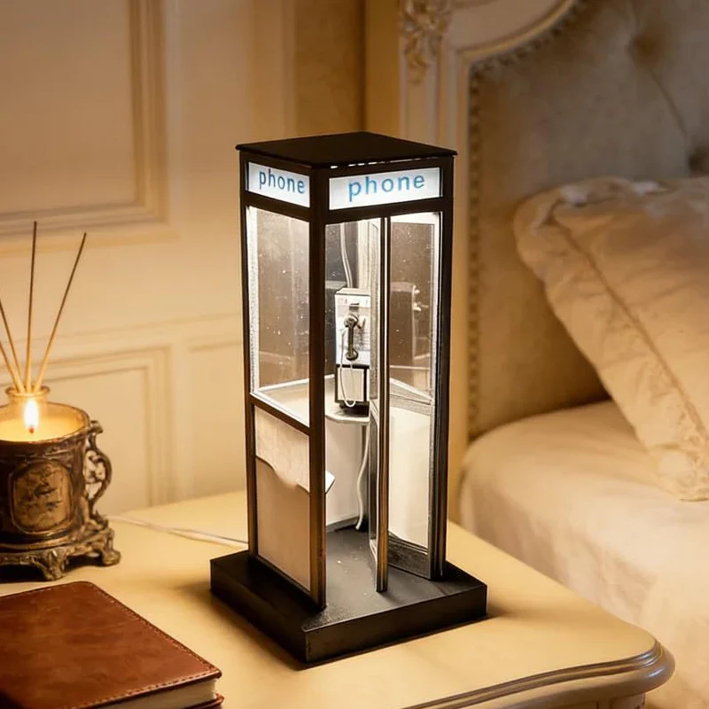 Lampe cabine téléphonique rétro