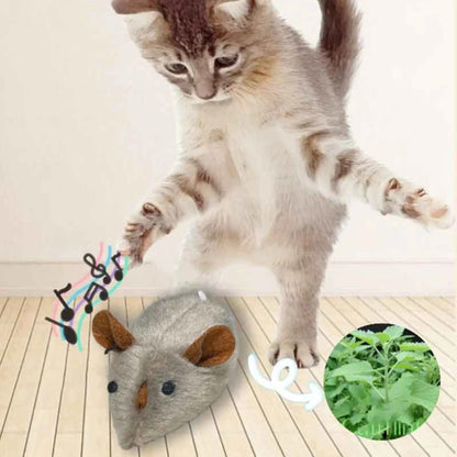 Jouet interactif en peluche réaliste pour chat