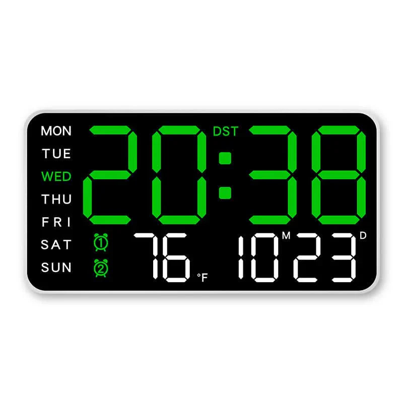 Horloge murale numérique à LED décorative multifonctionnelle